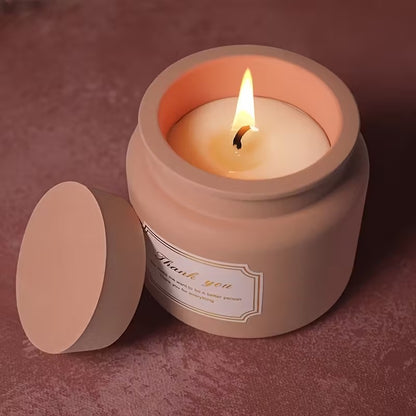 Candle Jar Silicone Mould with Lid – Concrete, Plaster & Wax Candle Vessel Mould