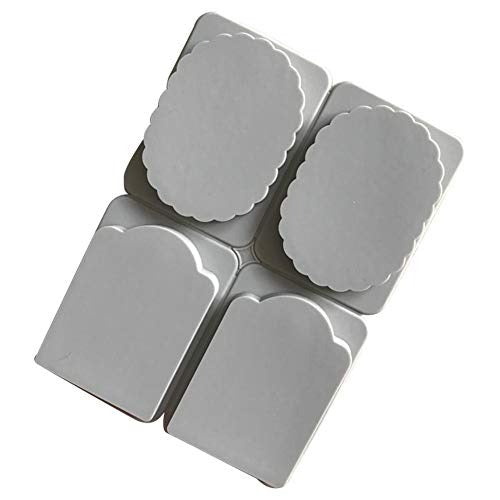4-Cavity Scalloped Oval & Gift Tag Silicone Mould – Wax Sachet & Resin Hanging Mould
