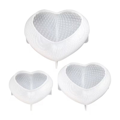 Bubble Texture Heart Candle Silicone Mould – 3 Sizes