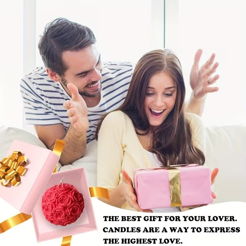 Rose Ball Silicone Candle Mould – 3D Flower Ball | 3 Sizes