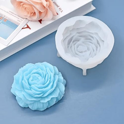 Large Rose Flower Silicone Candle Mould — detailed view | Bloom Creations India