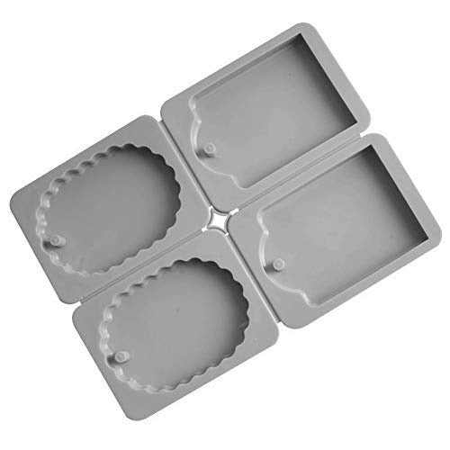 4-Cavity Scalloped Oval & Gift Tag Silicone Mould – Wax Sachet & Resin Hanging Mould