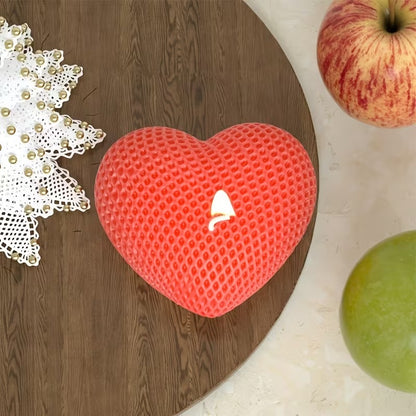 Bubble Texture Heart Candle Silicone Mould – 3 Sizes