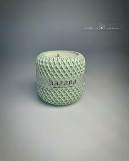 Diamond Lattice Silicone Candle Mould – Cylinder Container Mould