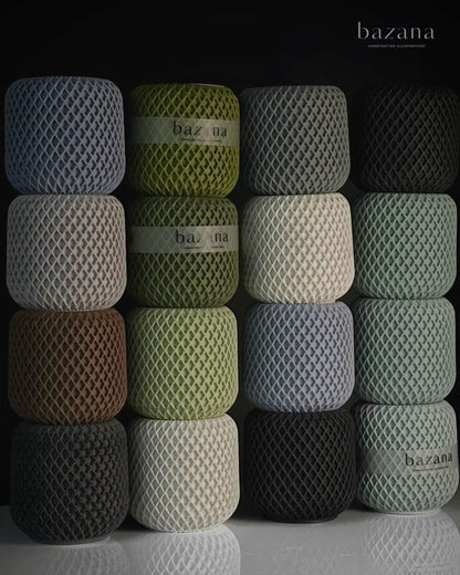 Diamond Lattice Silicone Candle Mould – Cylinder Container Mould