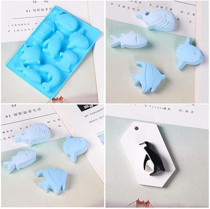 Ocean Animals Silicone Mould – 10 Cavity | Candle, Soap, Chocolate & Ice Mould