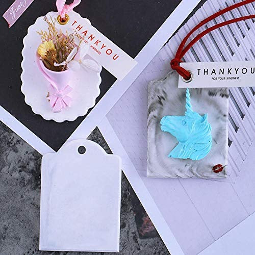 4-Cavity Scalloped Oval & Gift Tag Silicone Mould – Wax Sachet & Resin Hanging Mould