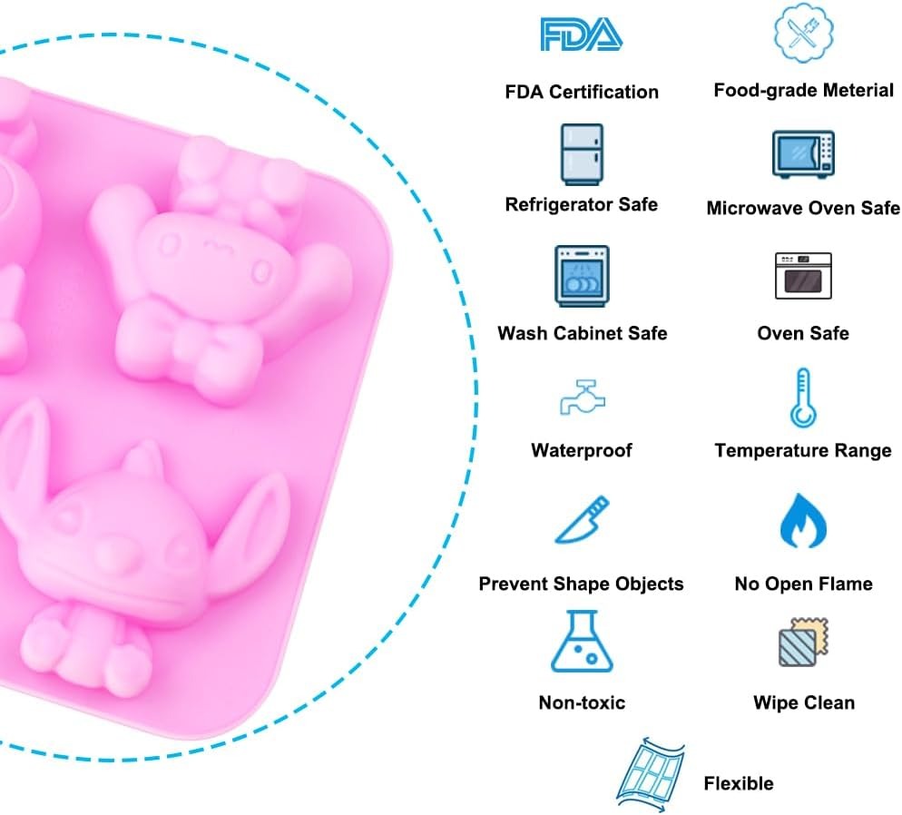 3D Sanrio & Friends Silicone Mould – 4-Cavity Candle, Soap & Resin Mould