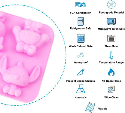 3D Sanrio & Friends Silicone Mould – 4-Cavity Candle, Soap & Resin Mould