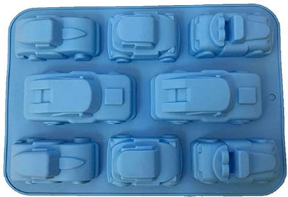 8-Cavity Car Shape Silicone Mould – BPA Free | Candle, Soap & Baking Mold