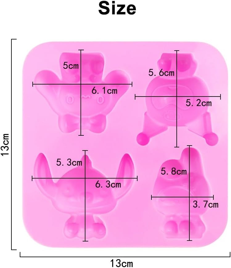 3D Sanrio & Friends Silicone Mould – 4-Cavity Candle, Soap & Resin Mould