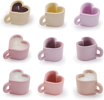 Heart Mug Candle Silicone Mould – 2 Sizes