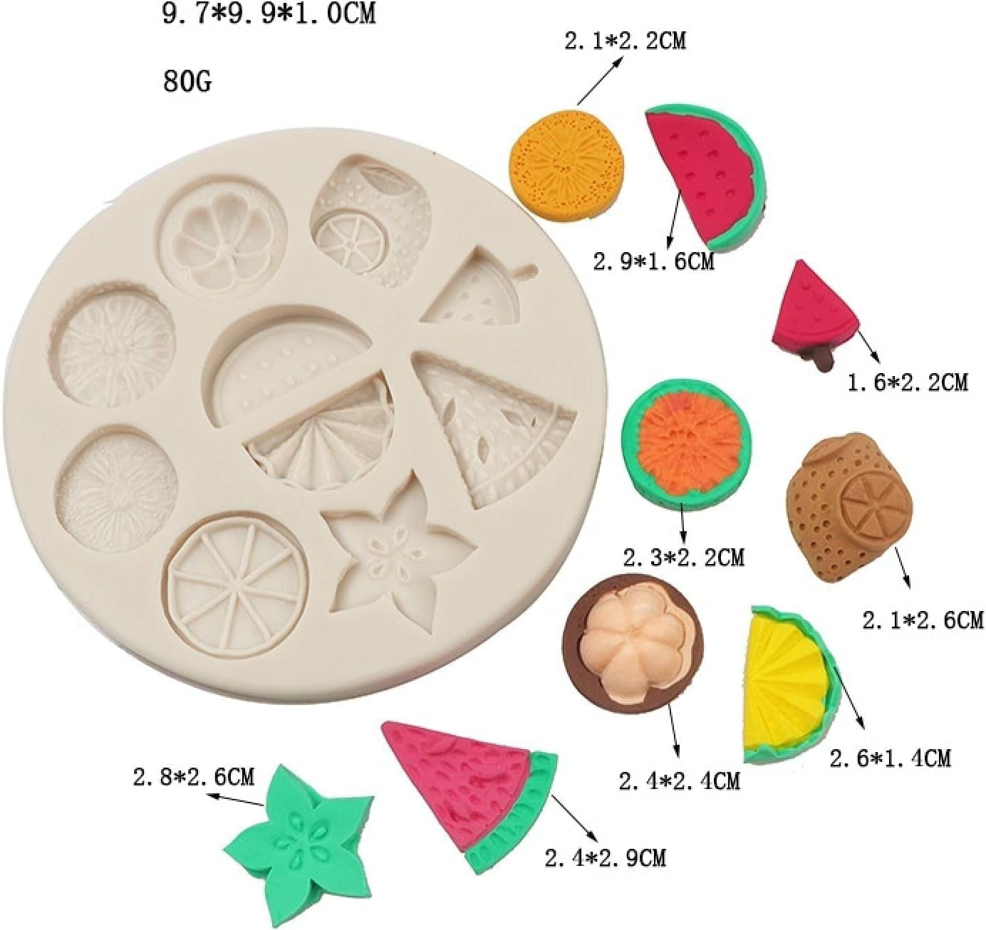 Fruit Silicone Mould – Multi-Fruit Shape Fondant, Chocolate & Resin Mould