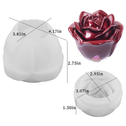 3D Rose Silicone Mould for Candles, Soap & Resin