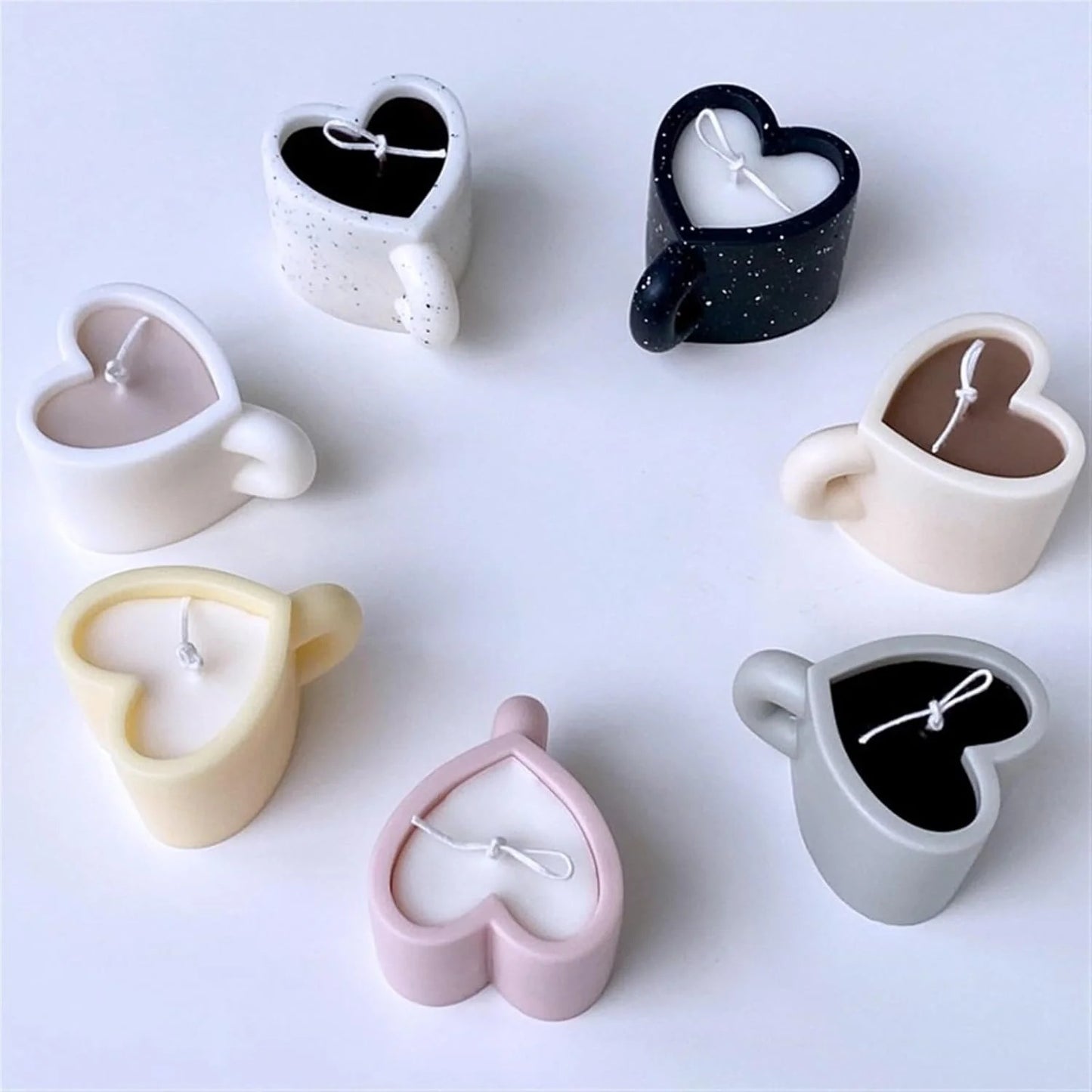 Heart Mug Candle Silicone Mould – 2 Sizes