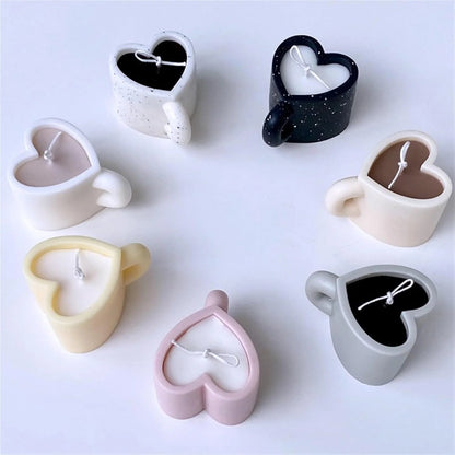 Heart Mug Candle Silicone Mould – 2 Sizes