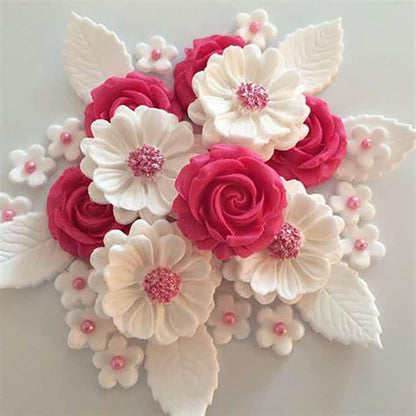 Daisy Chrysanthemum Silicone Mould – 4 Cavity Flower Mould (P1003)