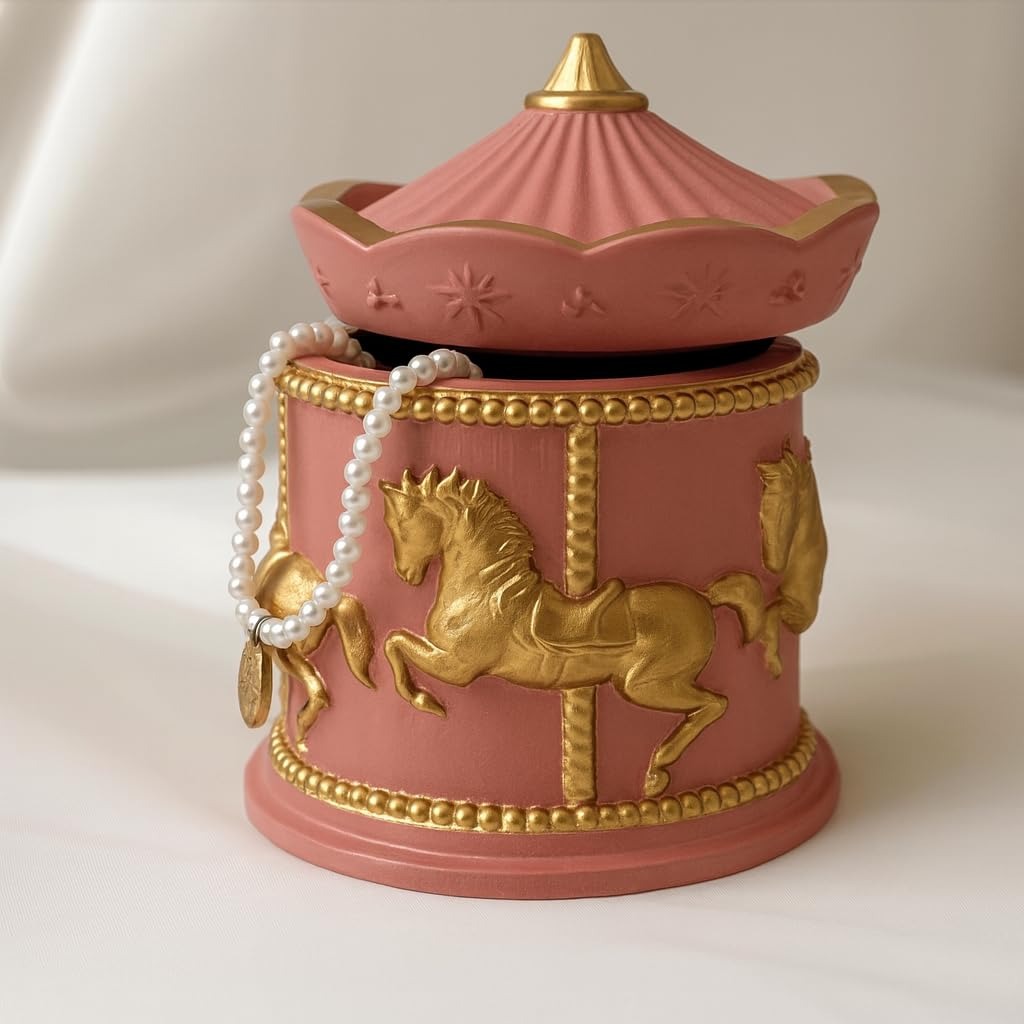 Carousel Silicone Mould – 3D Merry-Go-Round Candle & Resin Mould