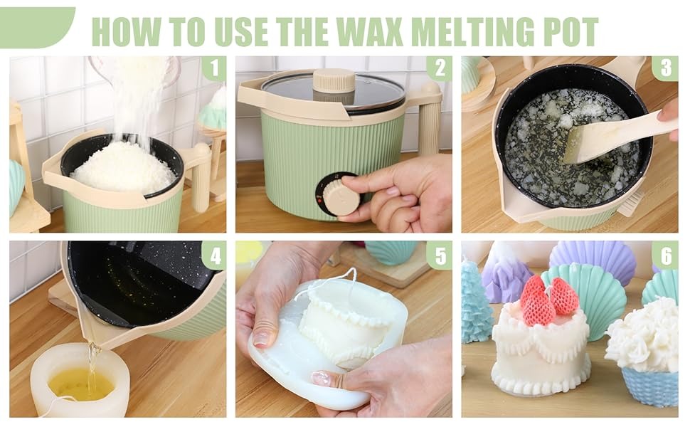 1.5L Electric Wax Melting Pot for Candle Making – Non-Stick with Pouring Spout