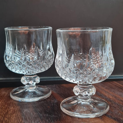 Set of 6 Crystal-Cut Shot Glasses 30ml – Coupe Shape