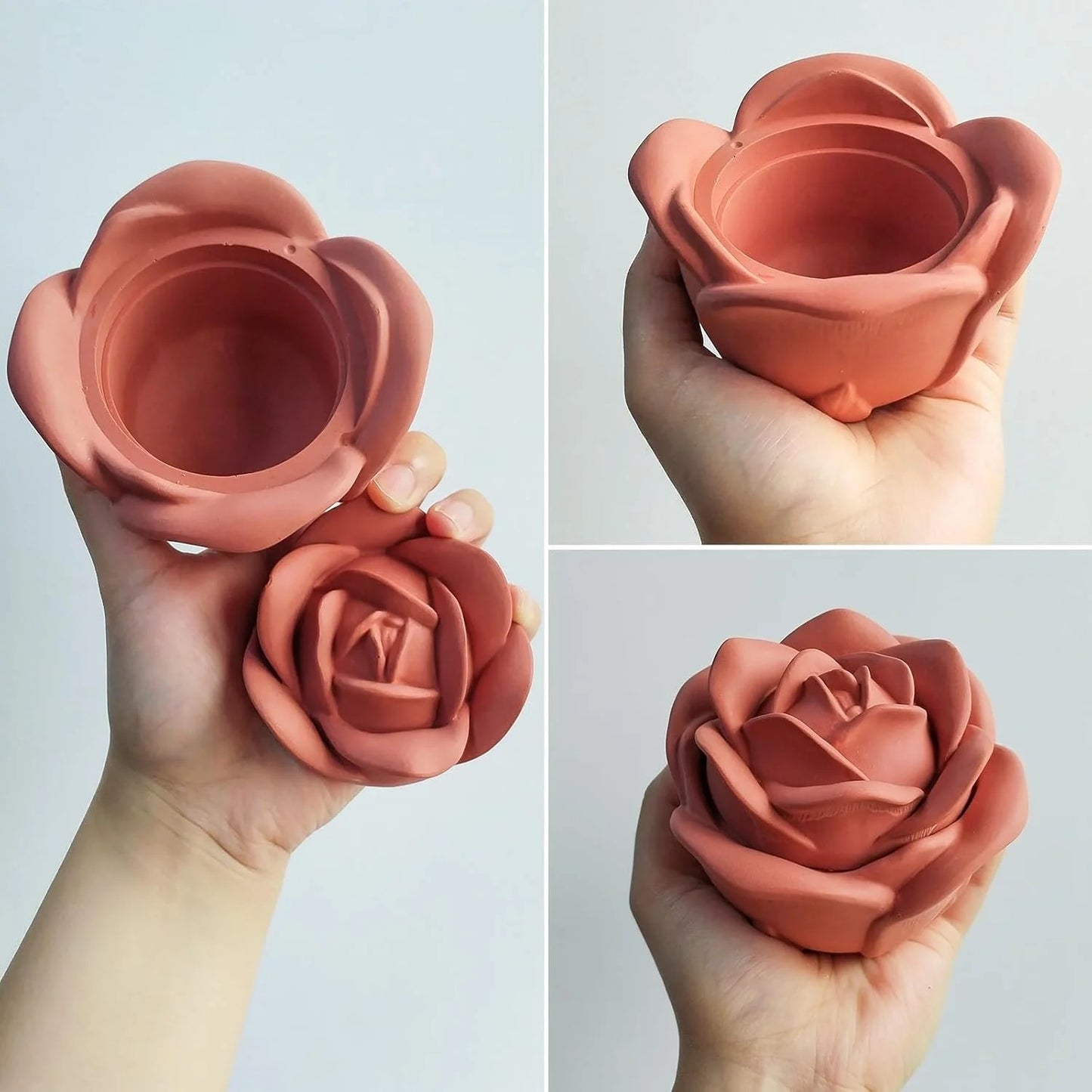 3D Rose Silicone Mould for Candles, Soap & Resin