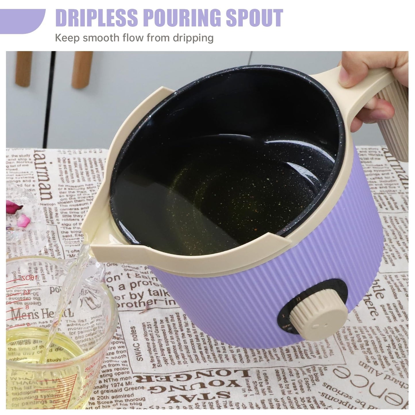 1.5L Electric Wax Melting Pot for Candle Making – Non-Stick with Pouring Spout