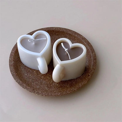 Heart Mug Candle Silicone Mould – 2 Sizes