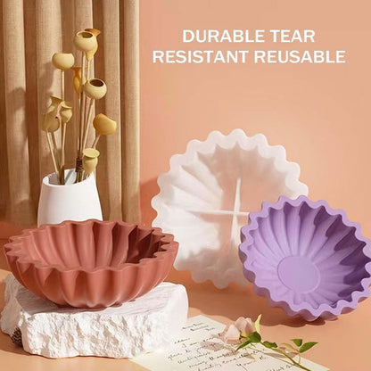 Wavy Ruffle Bowl Silicone Mould – Candle, Resin & Concrete