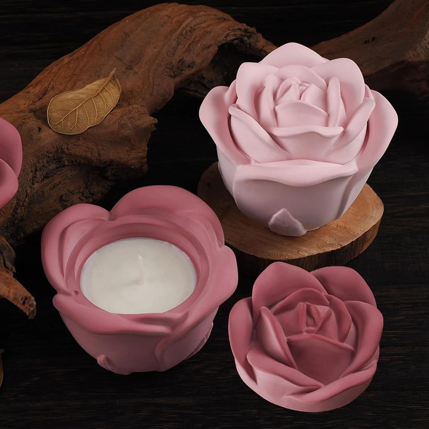 3D Rose Silicone Mould for Candles, Soap & Resin