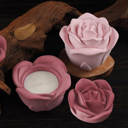 3D Rose Silicone Mould for Candles, Soap & Resin