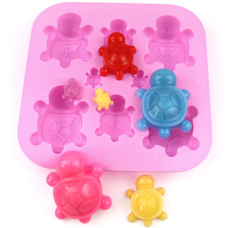 Turtle Silicone Mould – 8-Cavity Multi-Size Candle, Soap & Resin Mould