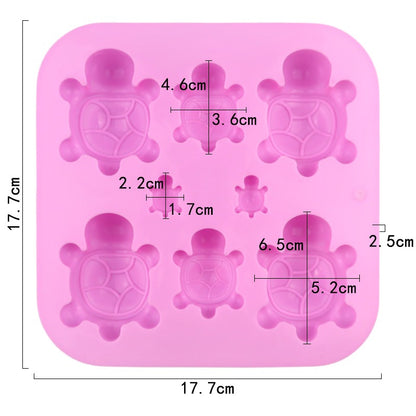 Turtle Silicone Mould – 8-Cavity Multi-Size Candle, Soap & Resin Mould