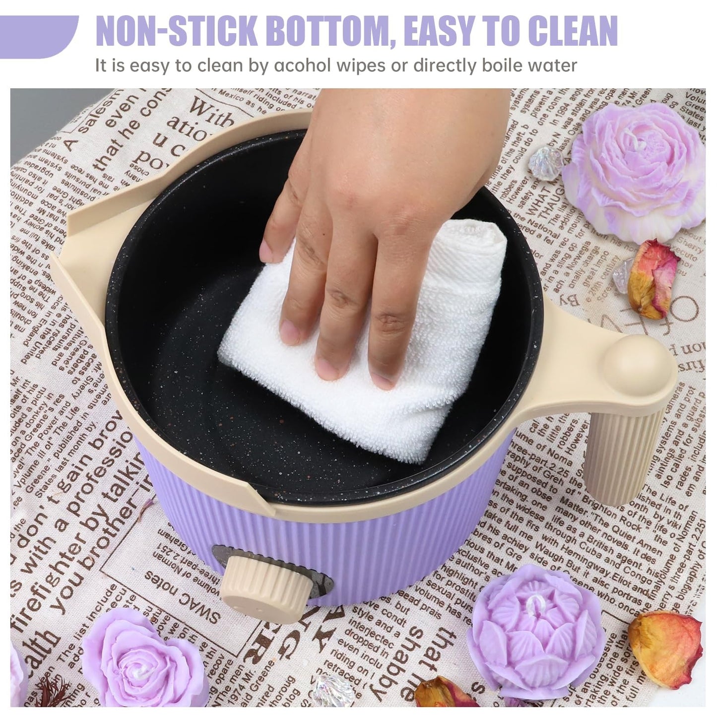 1.5L Electric Wax Melting Pot for Candle Making – Non-Stick with Pouring Spout