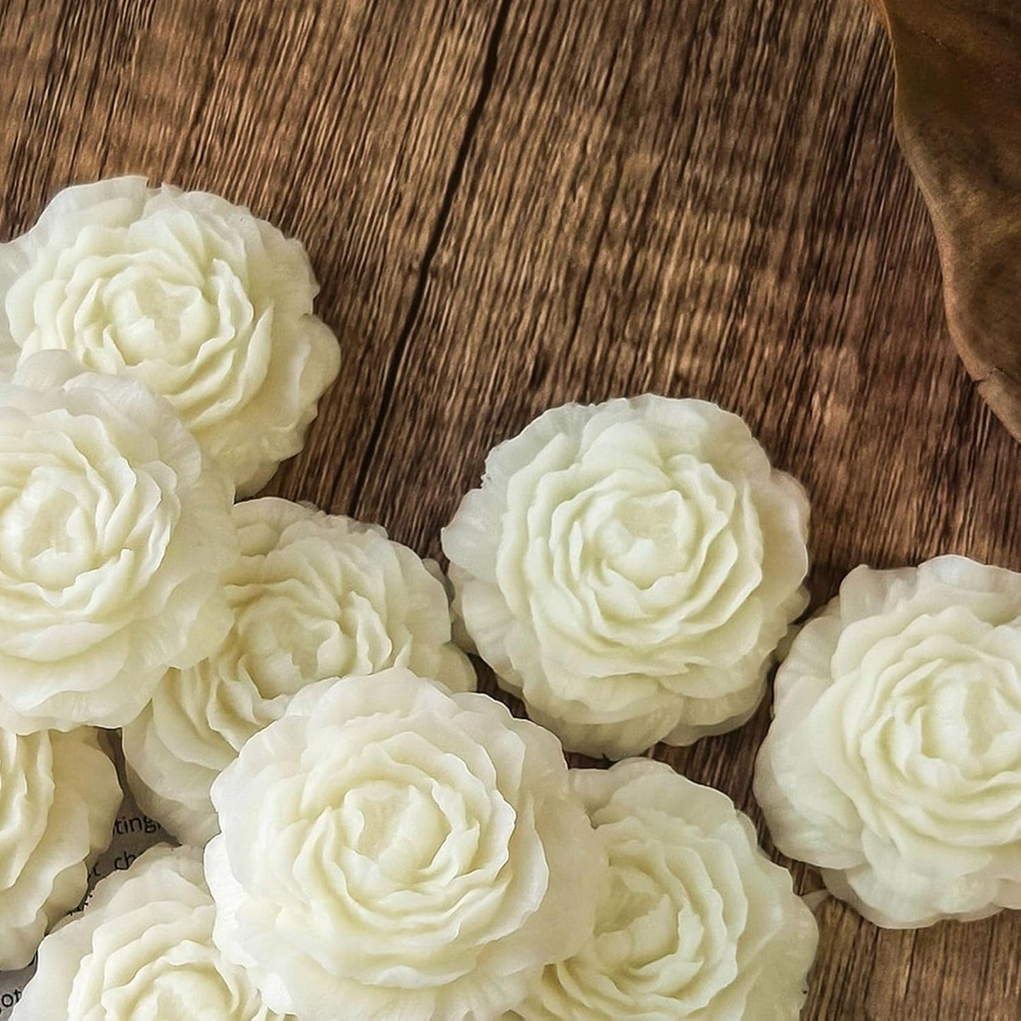 Peony Rose Silicone Candle Mould – 3-Cavity