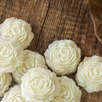 Peony Rose Silicone Candle Mould – 3-Cavity
