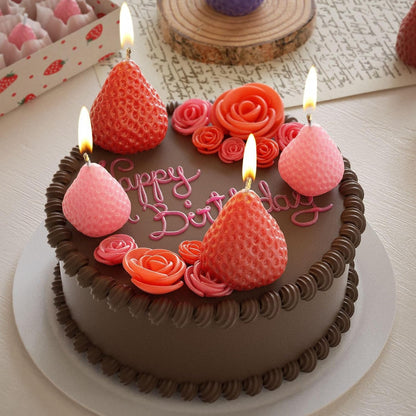 Strawberry Shape Silicone Candle Mould