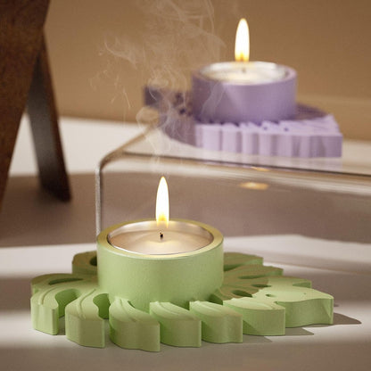 Leaf Tealight Holder Silicone Mould – Heart Leaf & Monstera (2 Designs)