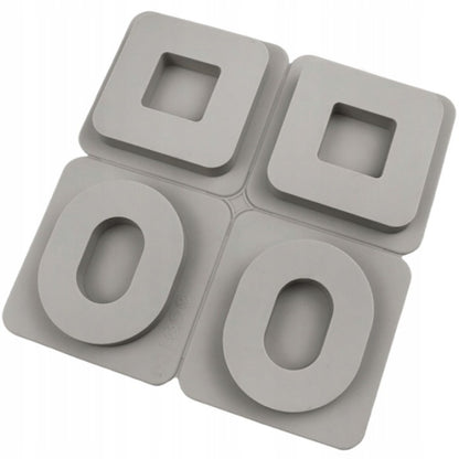 Wax Tablet & Hanging Ornament Silicone Mould – Oval & Square Frame (4-Cavity)