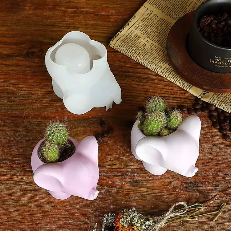 Elephant Tealight Holder & Planter Silicone Mould – Candle, Concrete & Resin