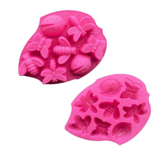 Garden Insects Silicone Mould – 9-Cavity Leaf-Shaped Candle, Soap & Resin Mould