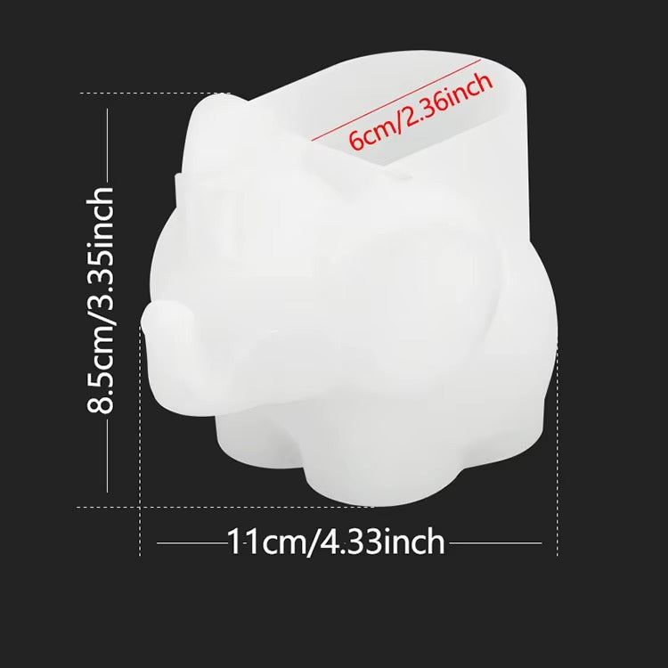 Elephant Tealight Holder & Planter Silicone Mould – Candle, Concrete & Resin