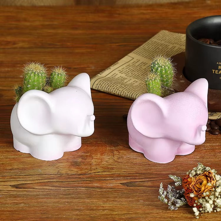 Elephant Tealight Holder & Planter Silicone Mould – Candle, Concrete & Resin