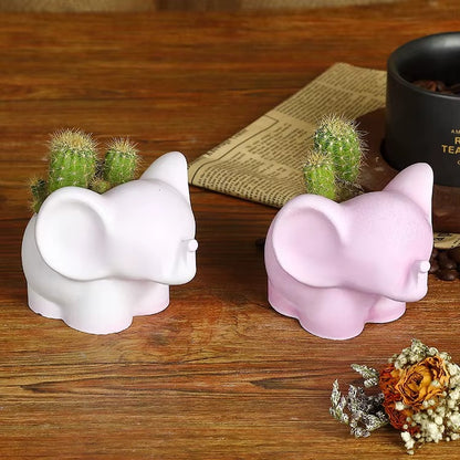 Elephant Tealight Holder & Planter Silicone Mould – Candle, Concrete & Resin