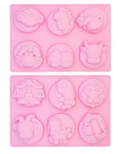 Zodiac Sign Silicone Mould Set – 12-Cavity Candle, Soap & Chocolate Mould