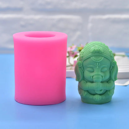 Baby Ganesha 3D Silicone Candle & Soap Mould – Ganpati Figurine Mould
