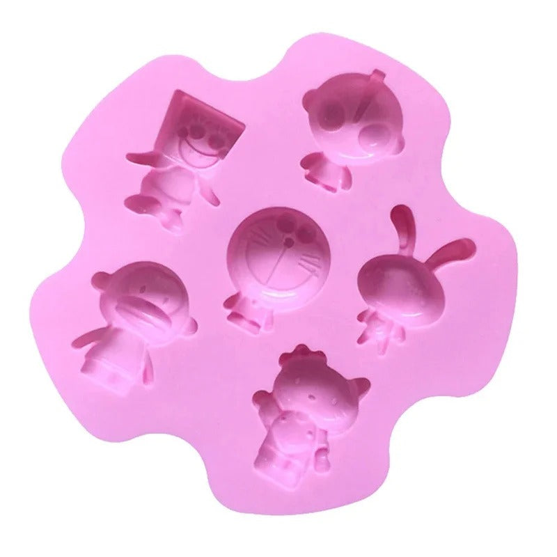 Cartoon Character Silicone Mould – 7-Cavity Candle, Soap & Chocolate Mould