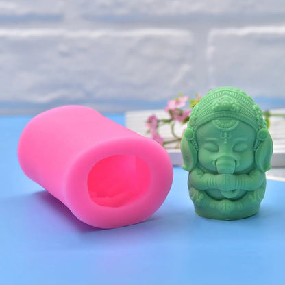 Baby Ganesha 3D Silicone Candle & Soap Mould – Ganpati Figurine Mould