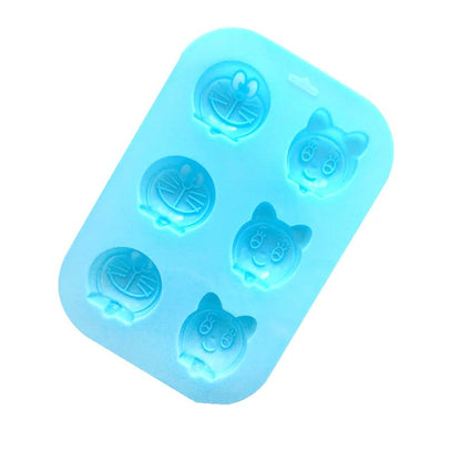 Doraemon & Dorami Face Silicone Mould – 6-Cavity 3D Candle, Soap & Resin Mould