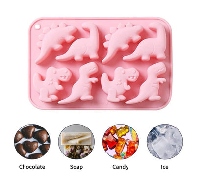 Dinosaur Silicone Mould – 6 Cavity | Candle, Soap, Chocolate & Candy Mould