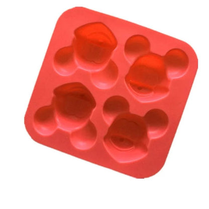 Mickey Mouse Head Silicone Mould – 4-Cavity 3D Candle, Soap & Resin Mould